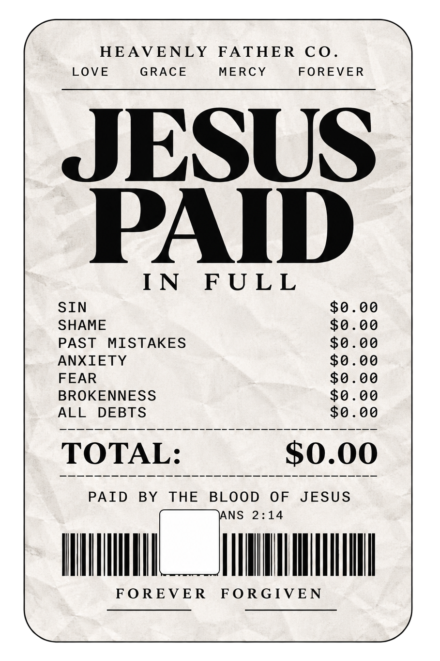 Paid in FULL- Premium Credit Card Slap