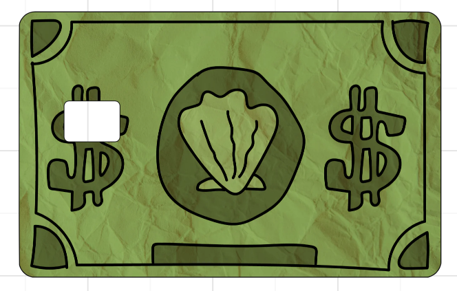 Credit Card Skin Slap- Under the sea money