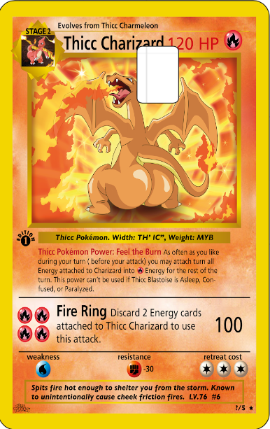 Credit Card Skin Slap- THICC Char