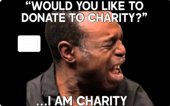 Card Slap- Awkward Donations