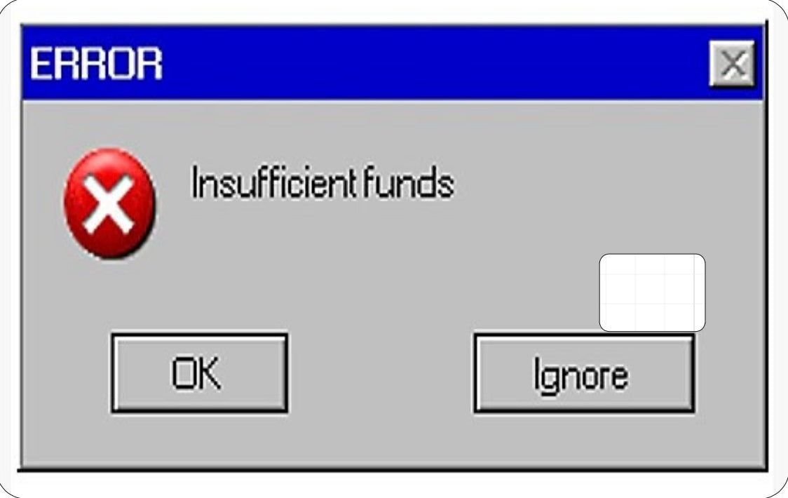 Card Slap- Insufficient Funds Retro